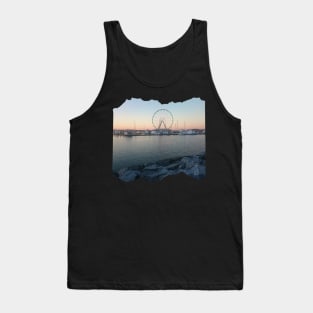 Photography Sunset by the ocean city in USA design carousel Tank Top